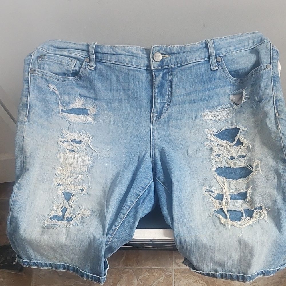 Distressed Denim Women's Shorts